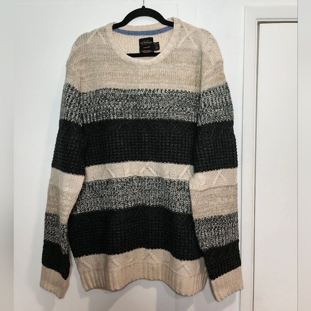 CPO Provision Striped Sweater - Black and Cream